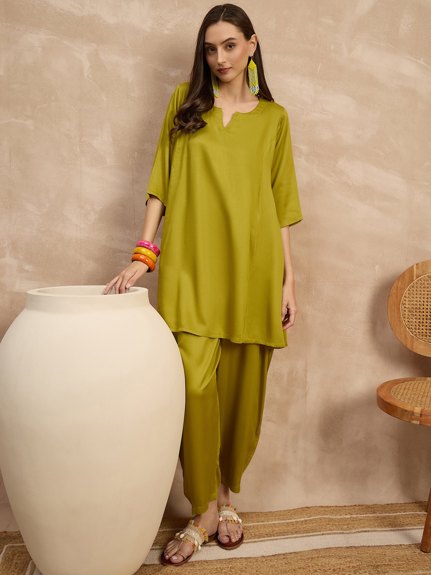 Yellow Peplum Balloon Co-Ords