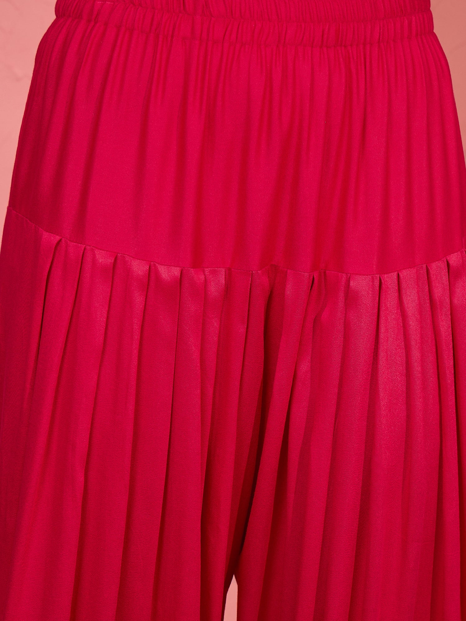 Pink Patch Work Kurta Salwar Set (To be dispatched in 7 -10 days)