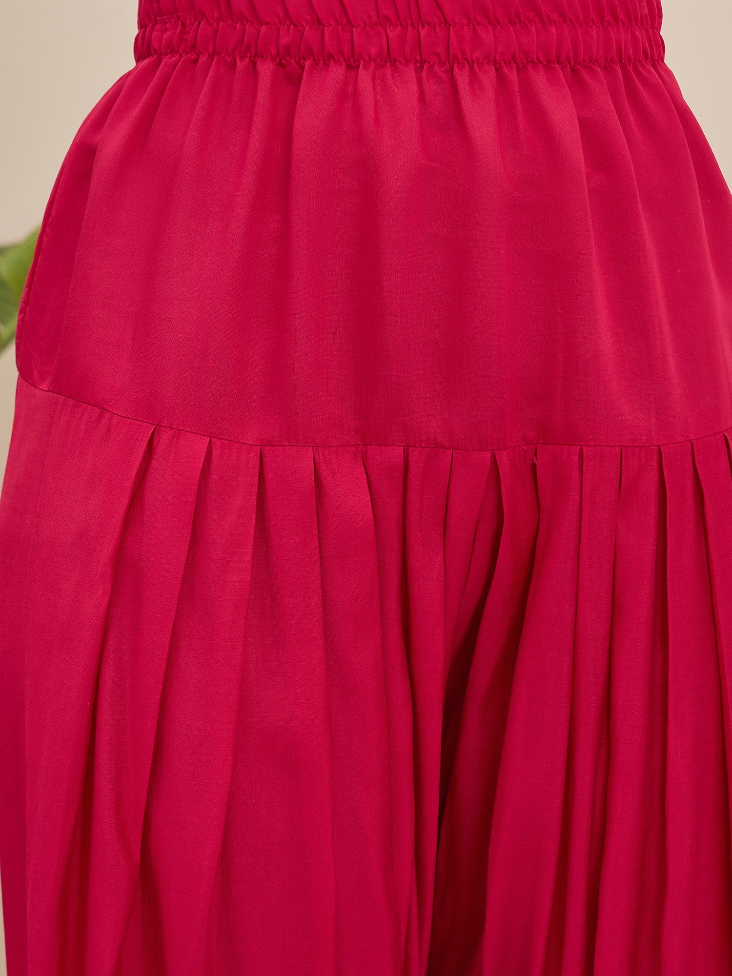 Yellow Leheriya Kurta Fuchsia Salwar Set (To be dispatched in 7 -10 days)