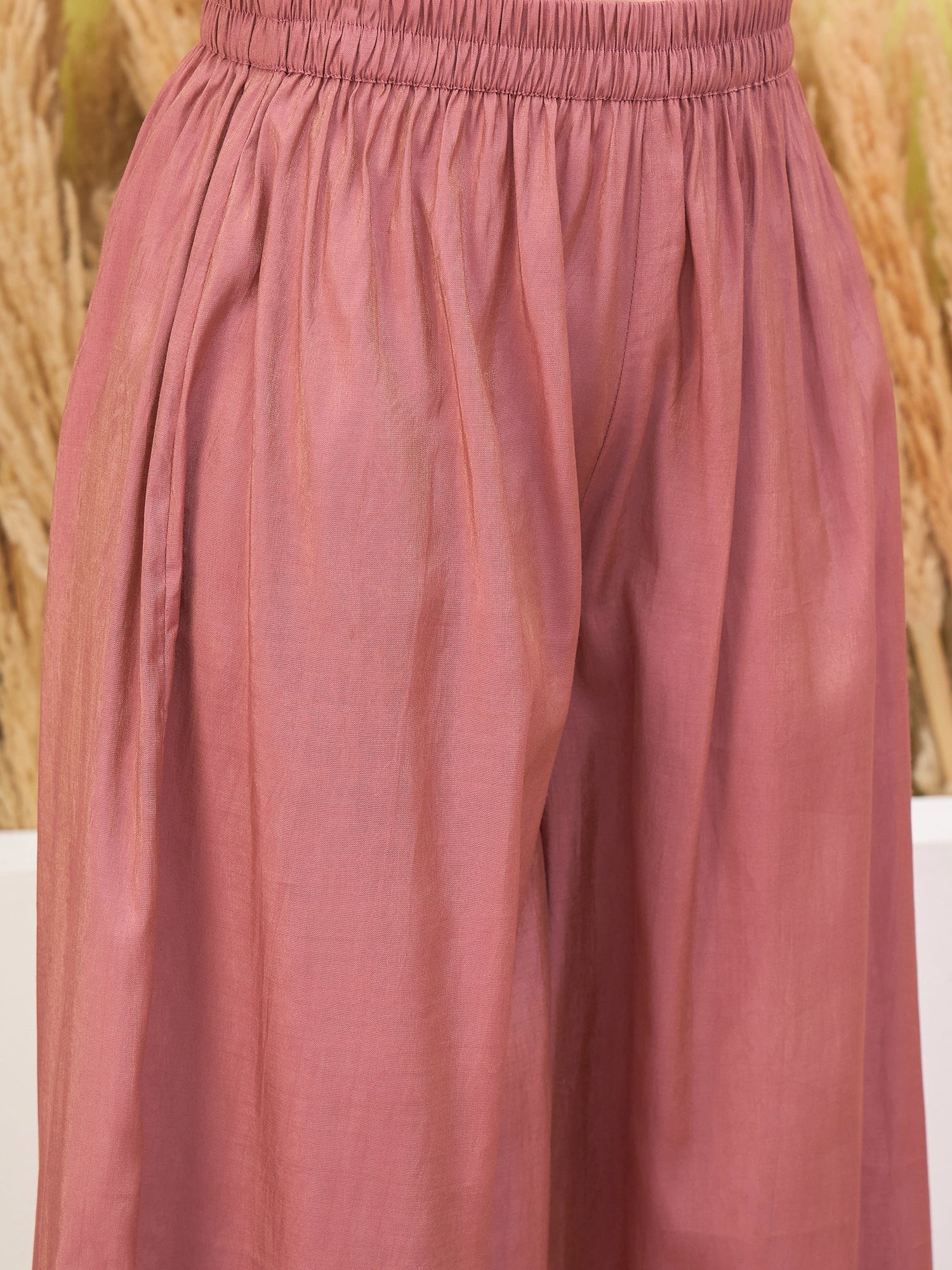 Coral V Neck Flared Kurta Short Set (To be dispatched in 7 -10 days)