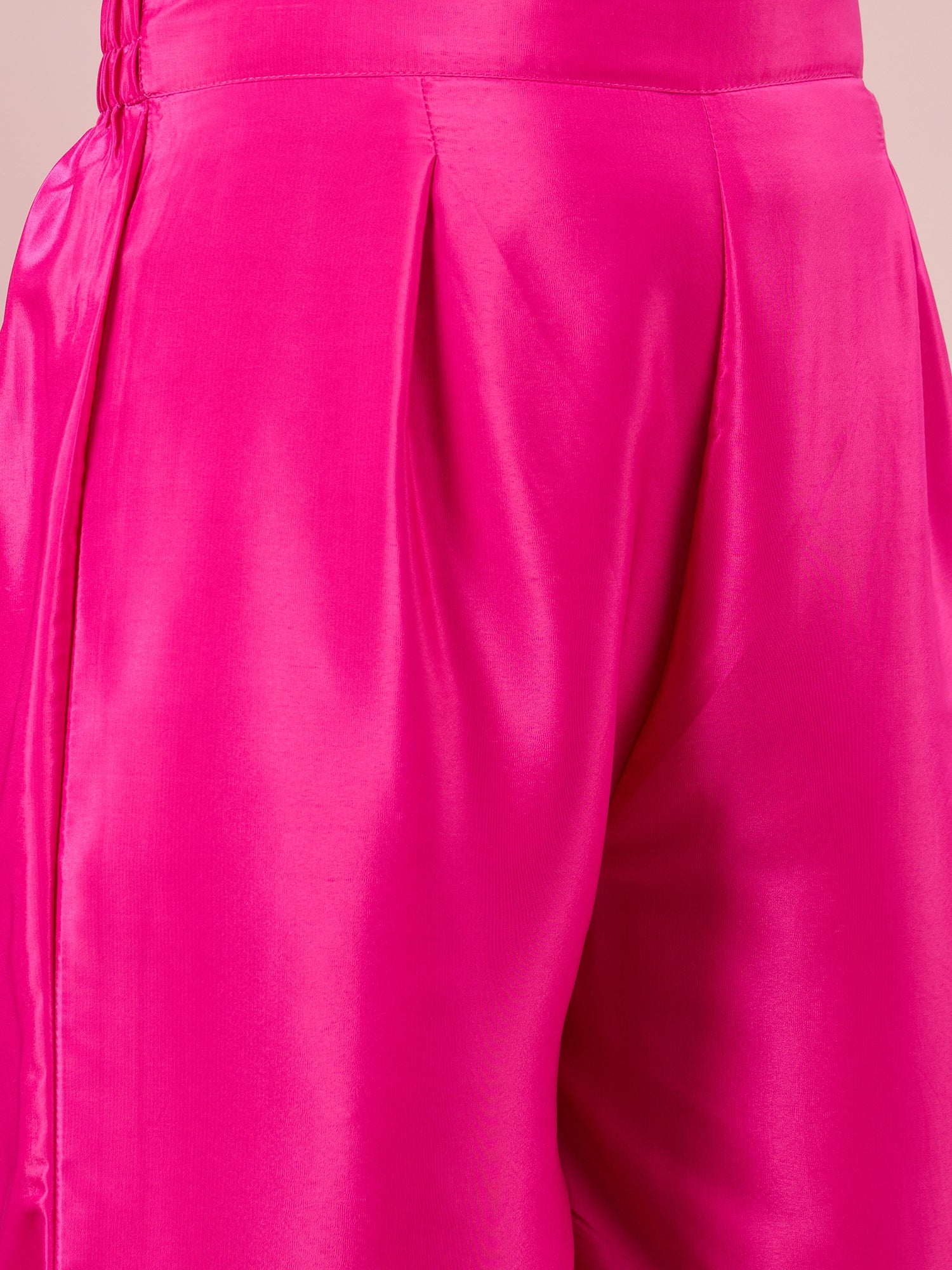 Magenta Crepe Coord Lime Stole Set (To be dispatched in 7 -10 days)