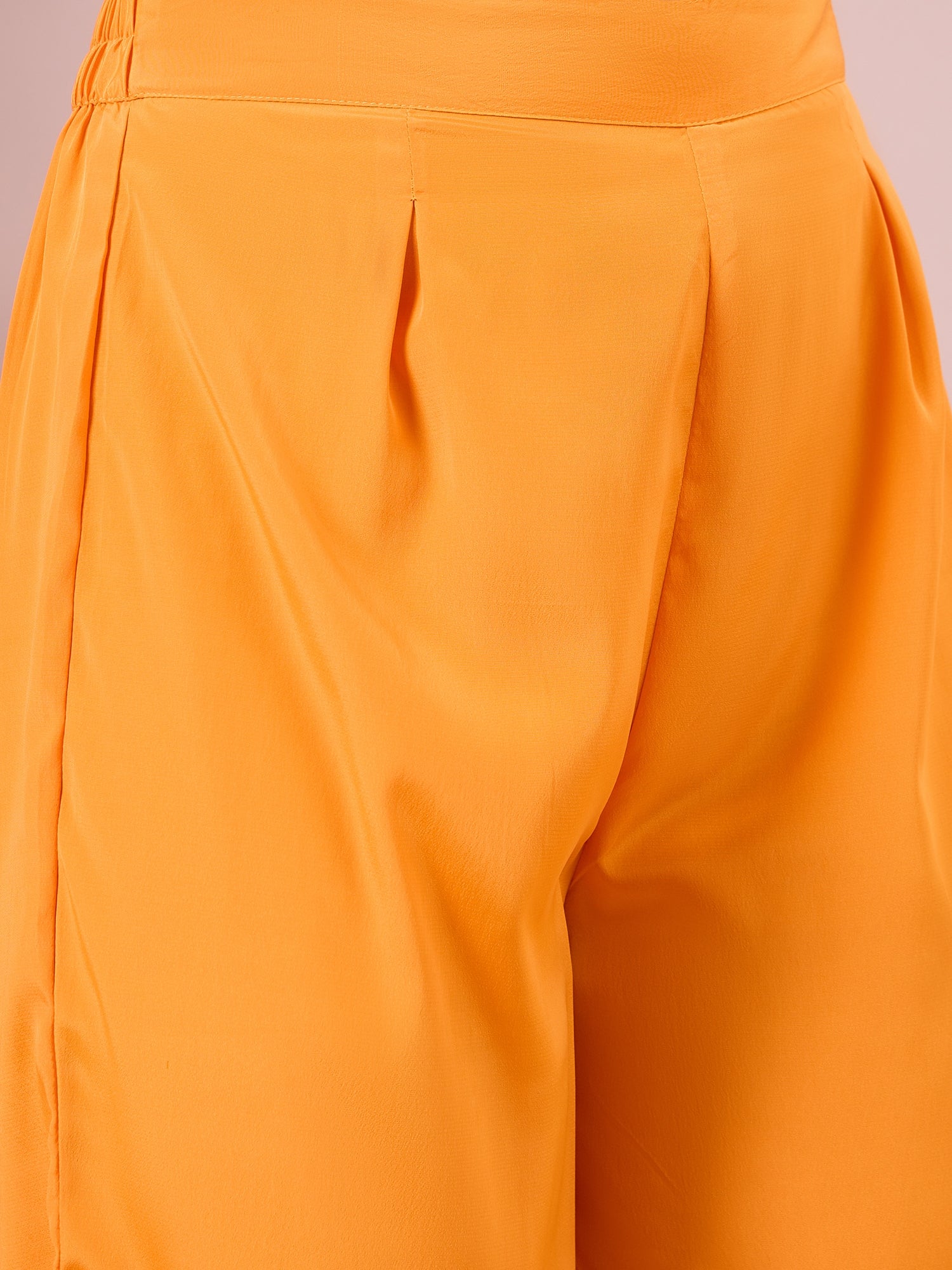 Orange Crepe Coord Mint Stole Set (To be dispatched in 7 -10 days)