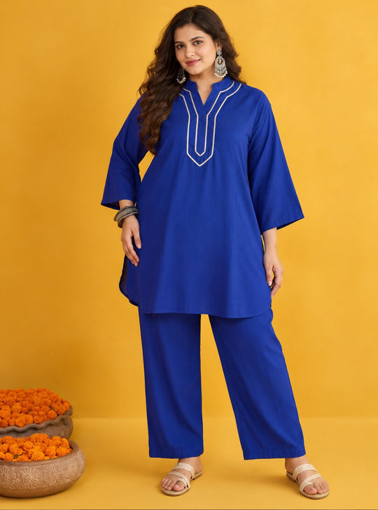 Blue Noor Kurta Pant Set