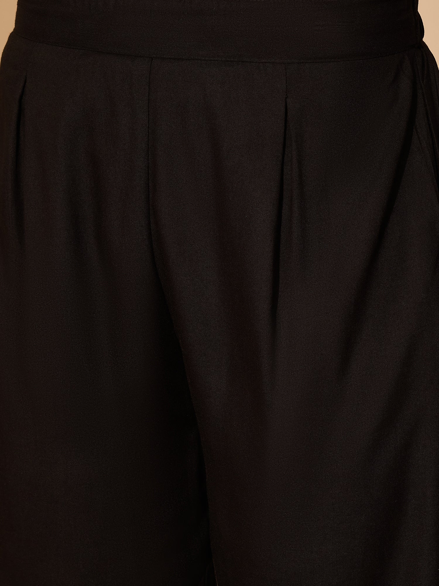 Black Aline Gota Work Kurta Pant Set