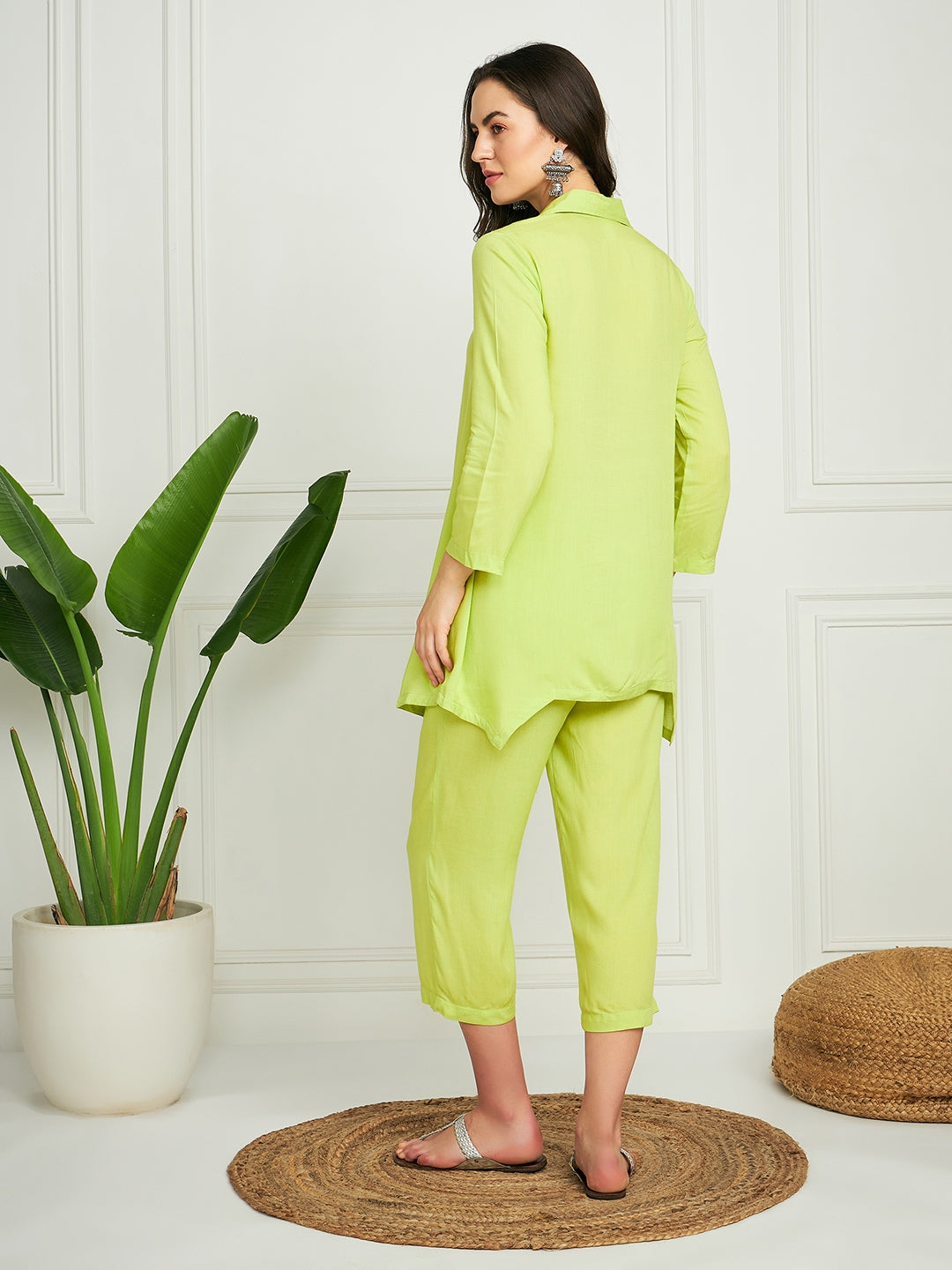 Lime Green Blazer Coord Set