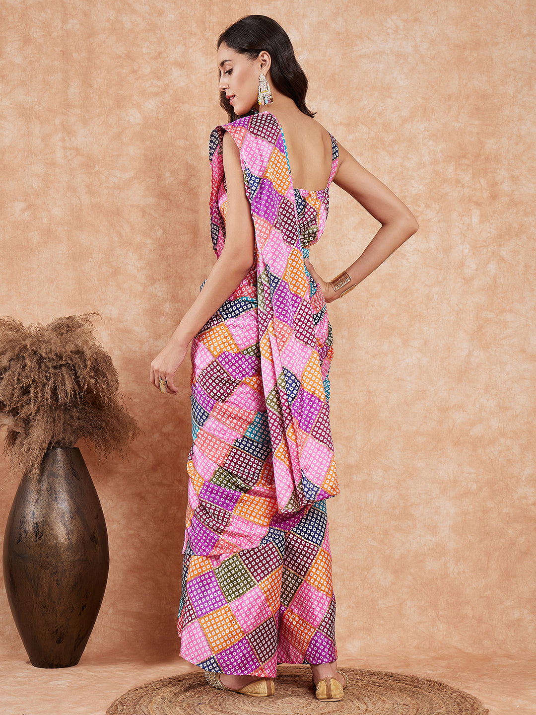 Color options Georgette Ready to o wear palazzo saree at Rs 1450 in Delhi