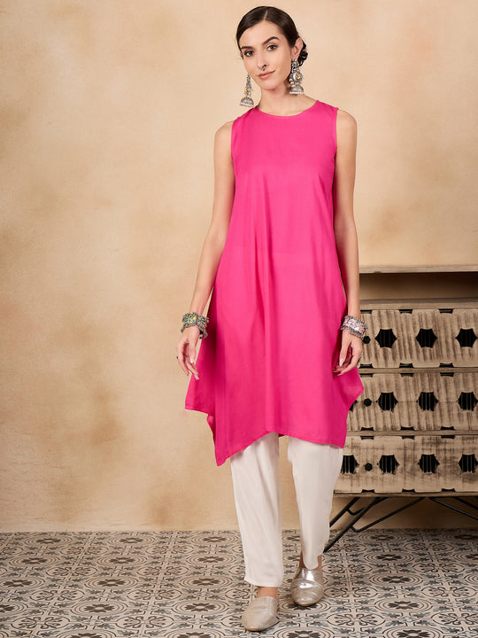 Fuchsia Short Kurta