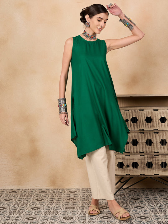 Forest Green Short Kurta