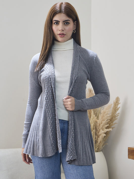 Grey Embossed Texture Shrug