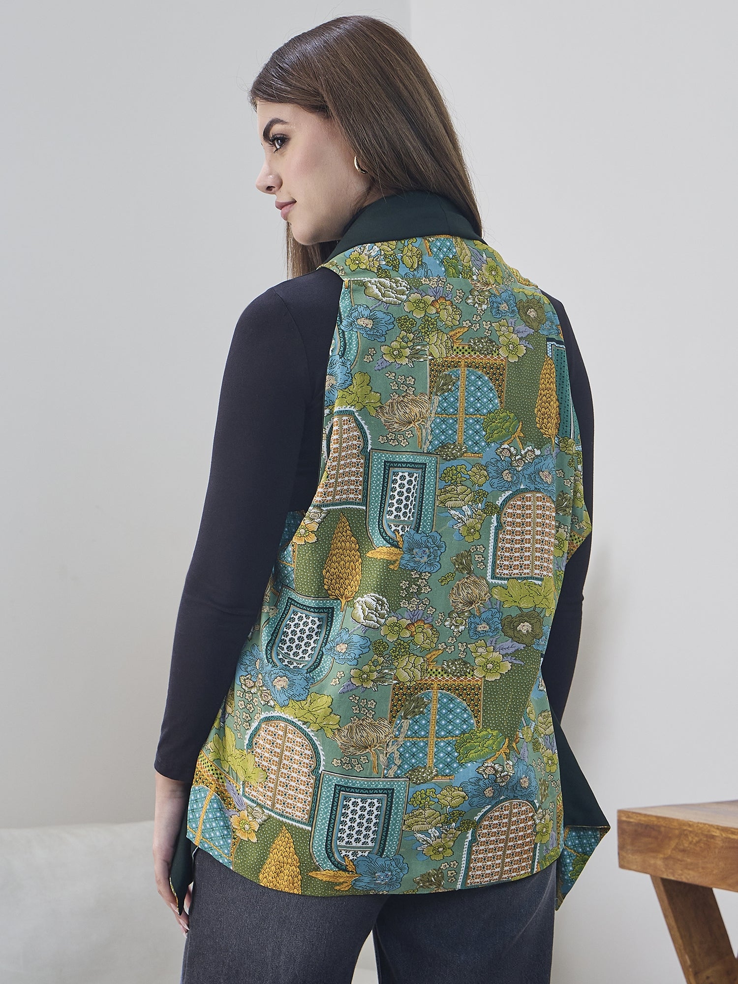 Green Window Green Reversible Shrug