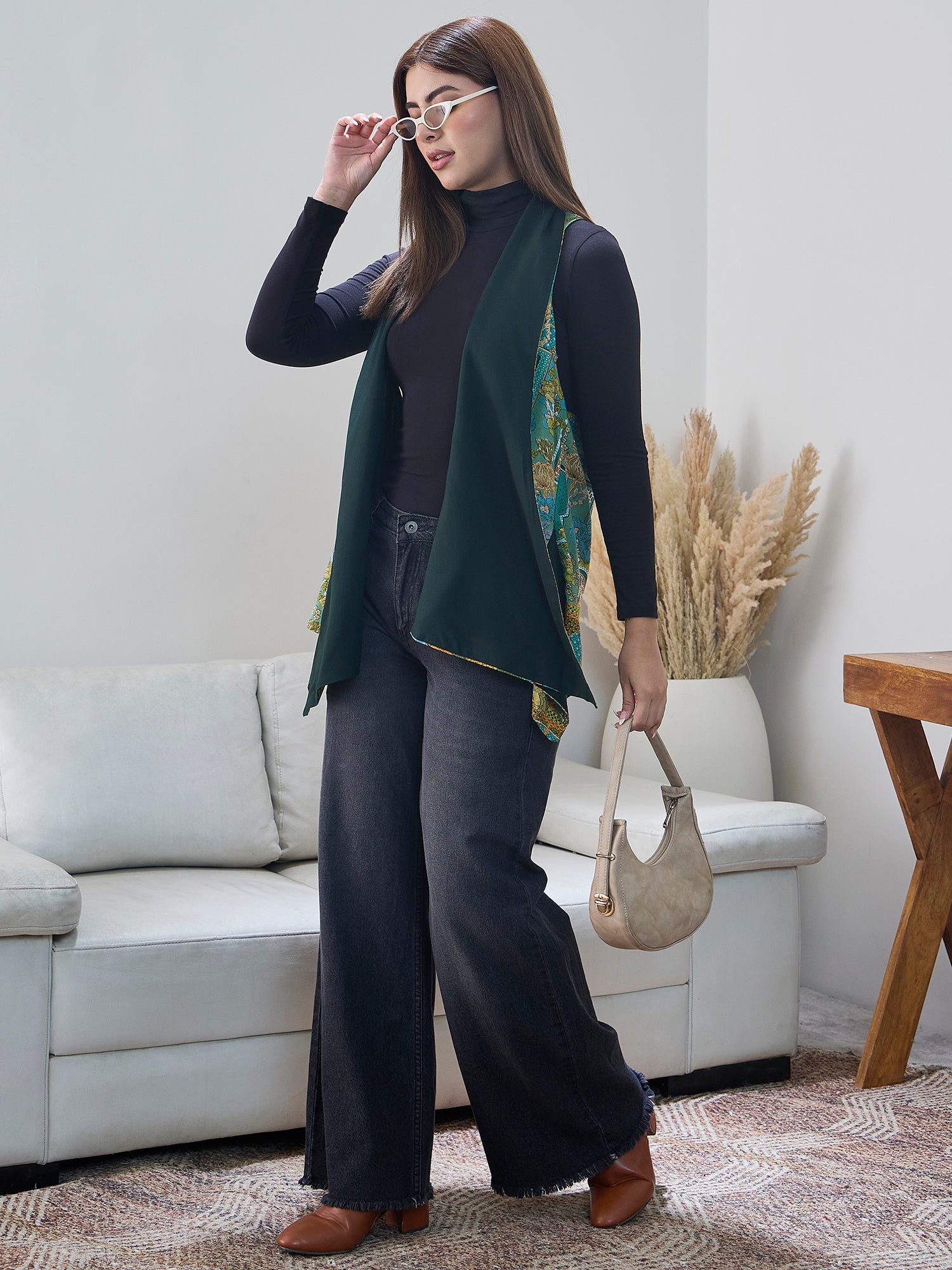 Green Window Green Reversible Shrug