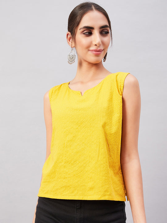 Mustard Kantha W/U Top