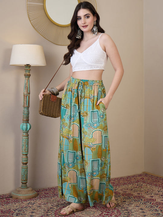 PEAR GREEN WINDOW FR PALAZZO