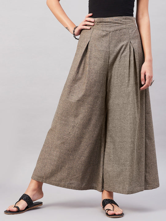 Brown Handloom Palazzo