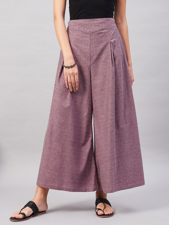 Purple Handloom Palazzo