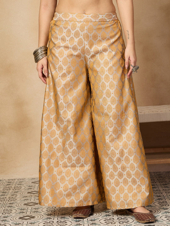 Light Grey Jacquard Palazzo