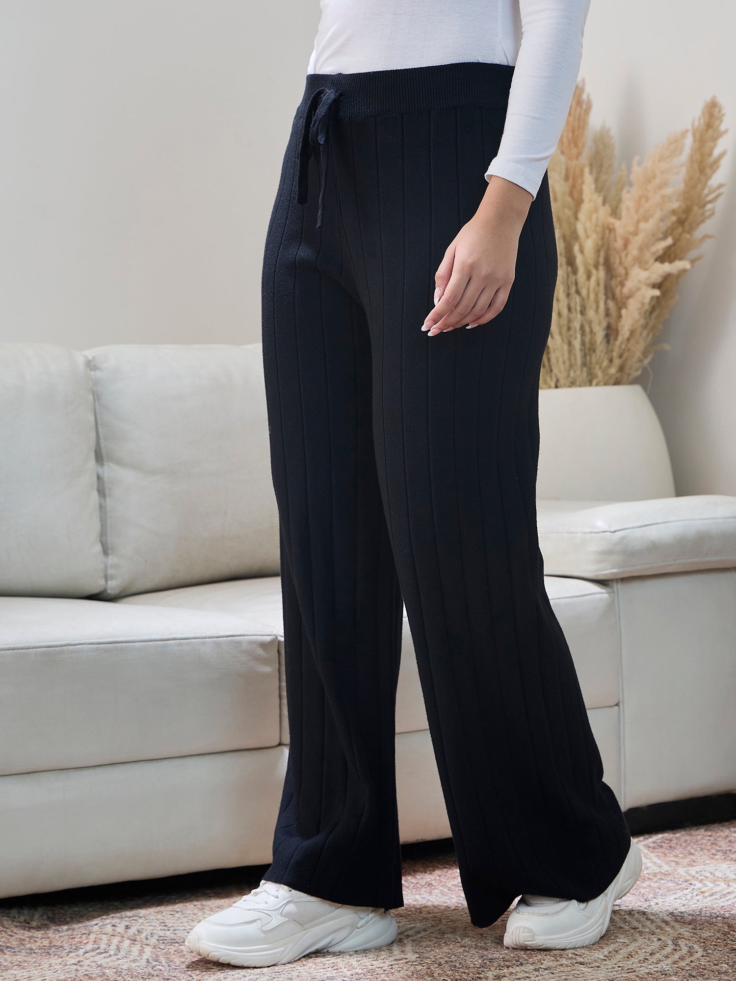 Black Winter Straight Pant