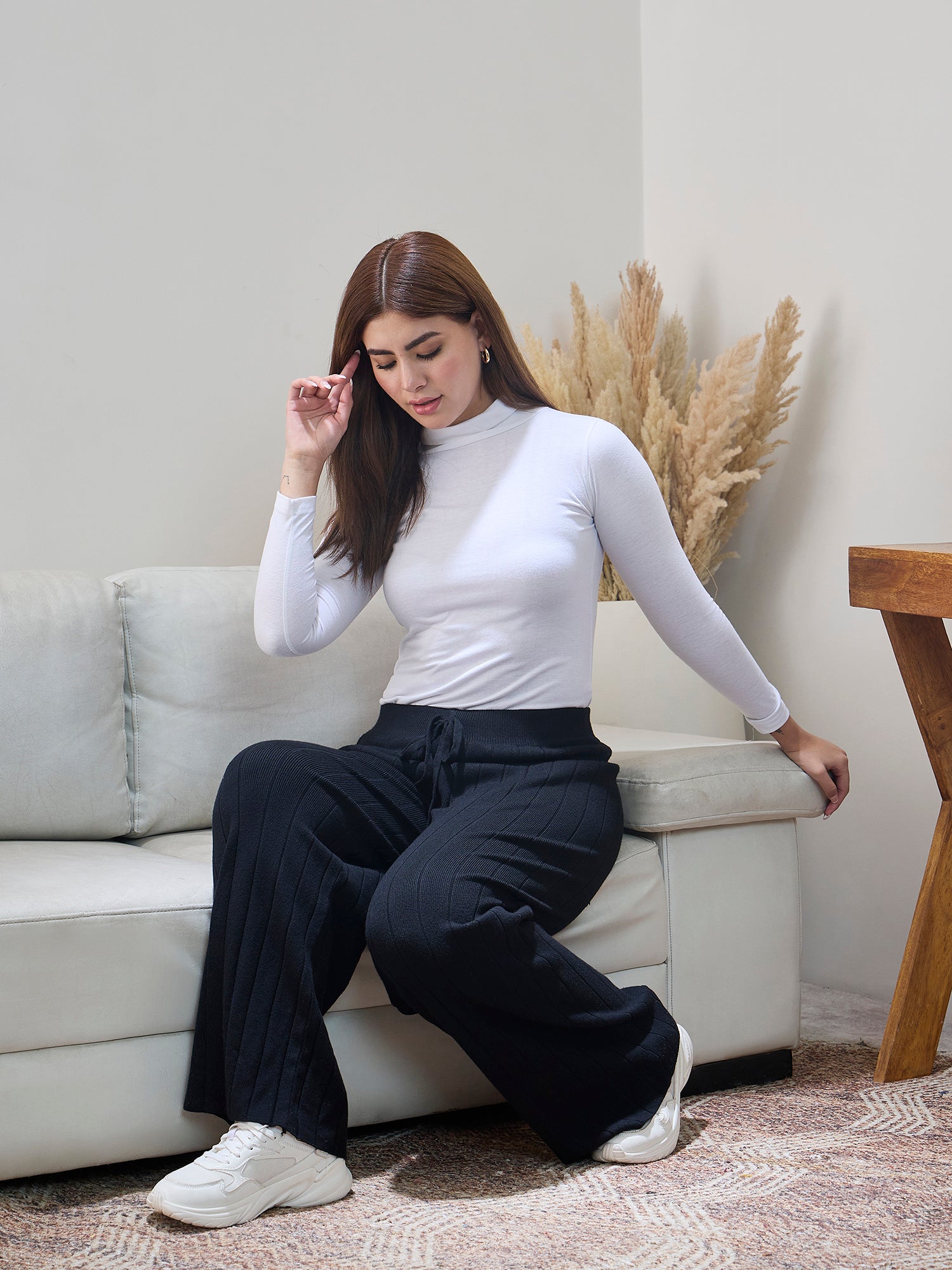 Black Winter Straight Pant