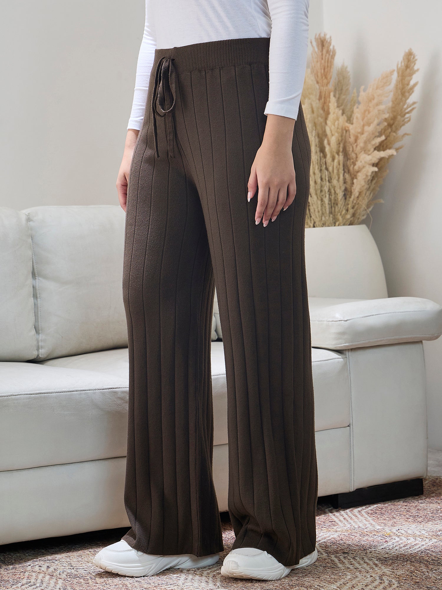 Brown Winter Straight Pant