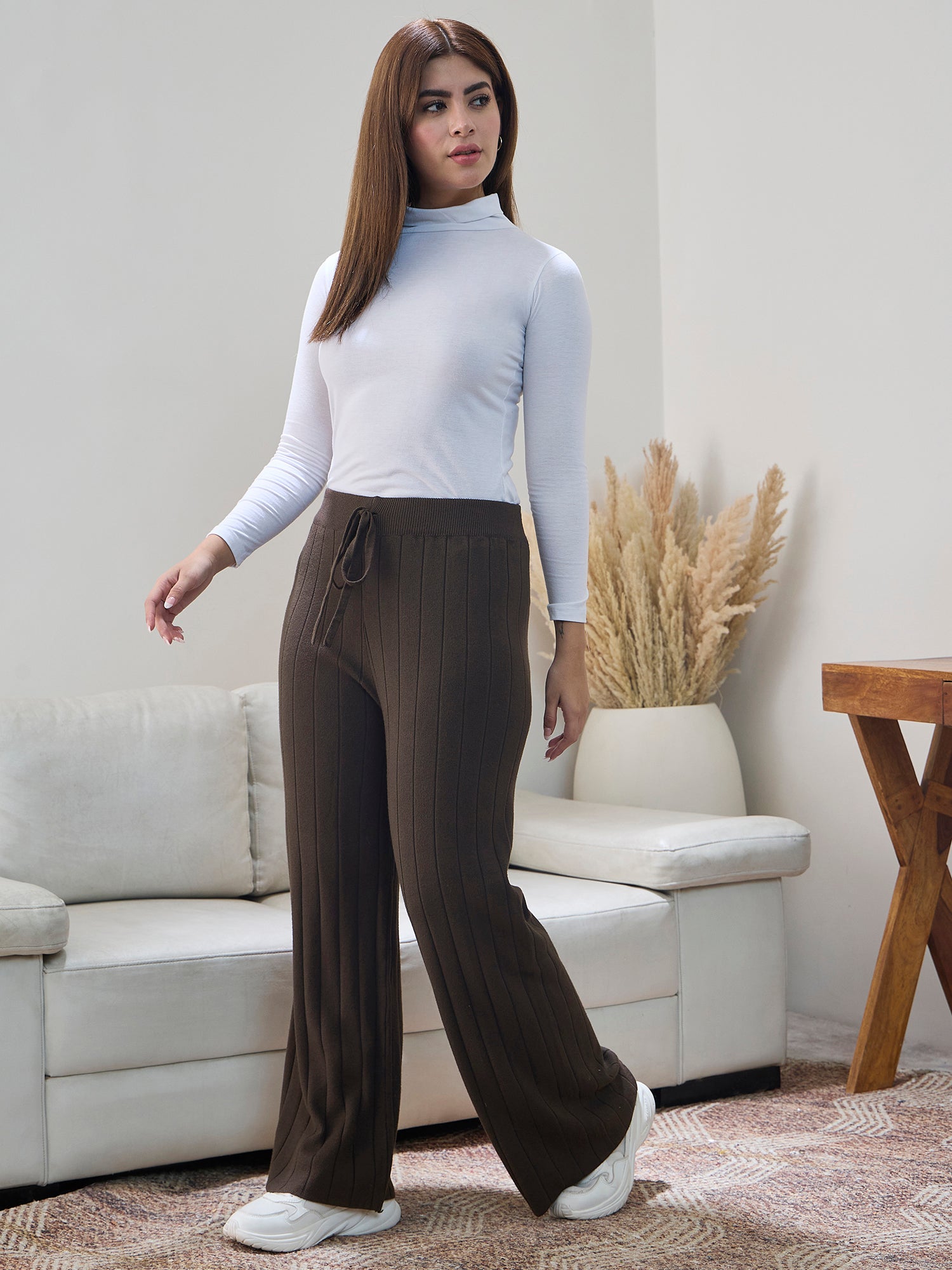 Brown Winter Straight Pant