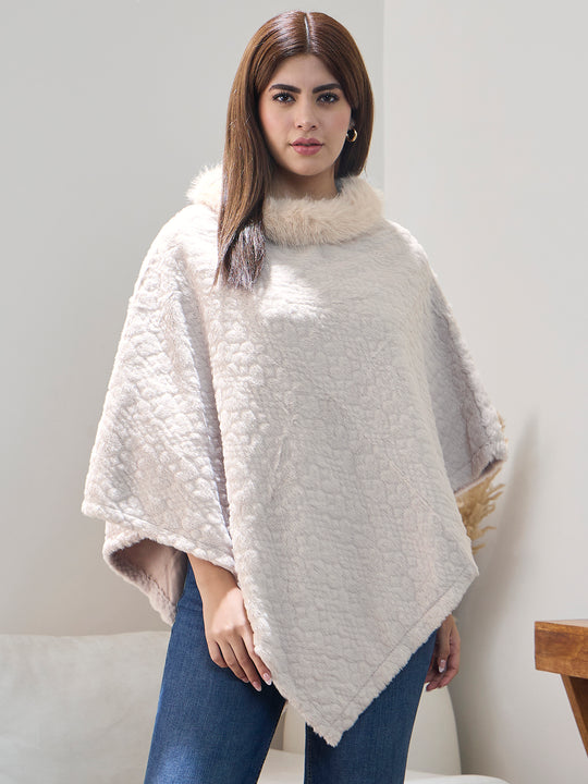Offwhite Fur Poncho