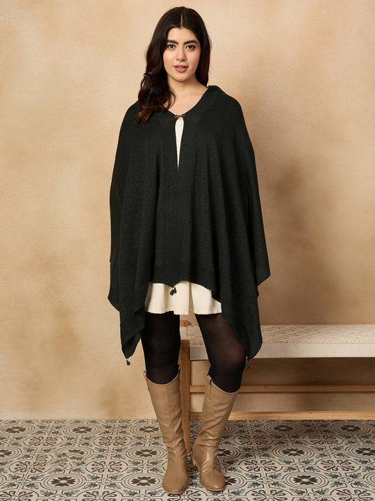 Black Shimmer Poncho