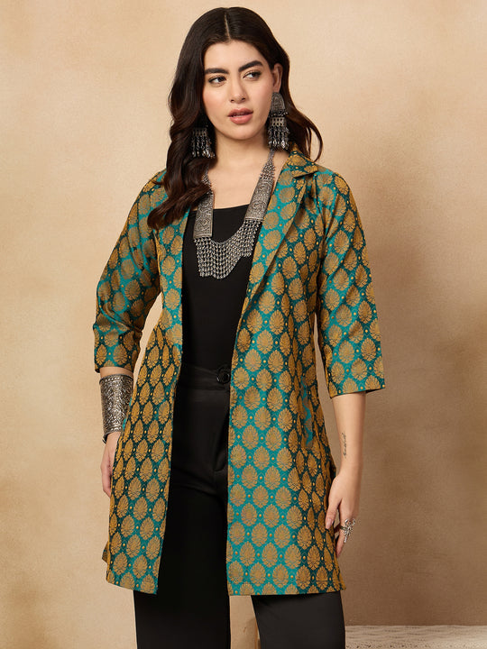 Pine Green Jacquard Jacket