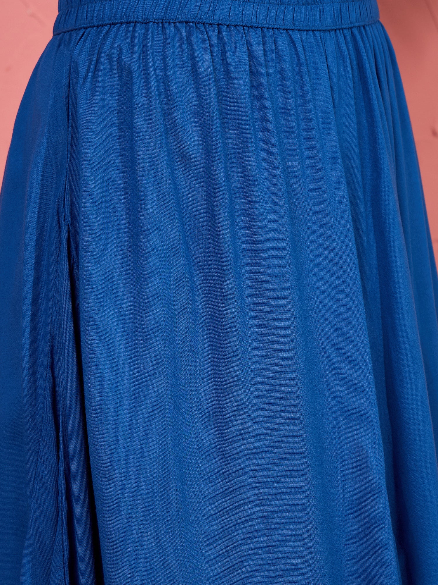 Ink Blue Cowl Dhoti Skirt