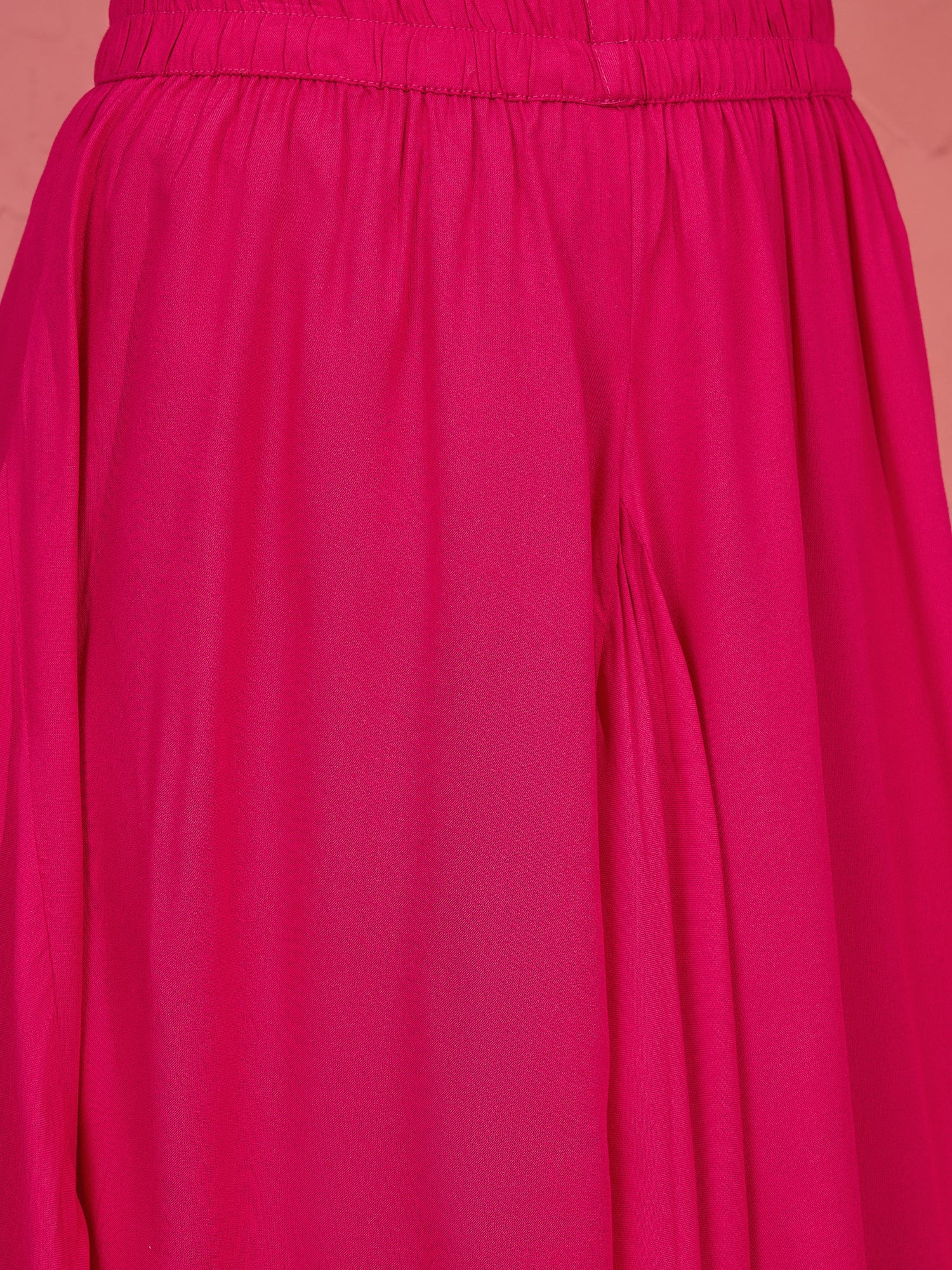 Fuchsia Cowl Dhoti Skirt
