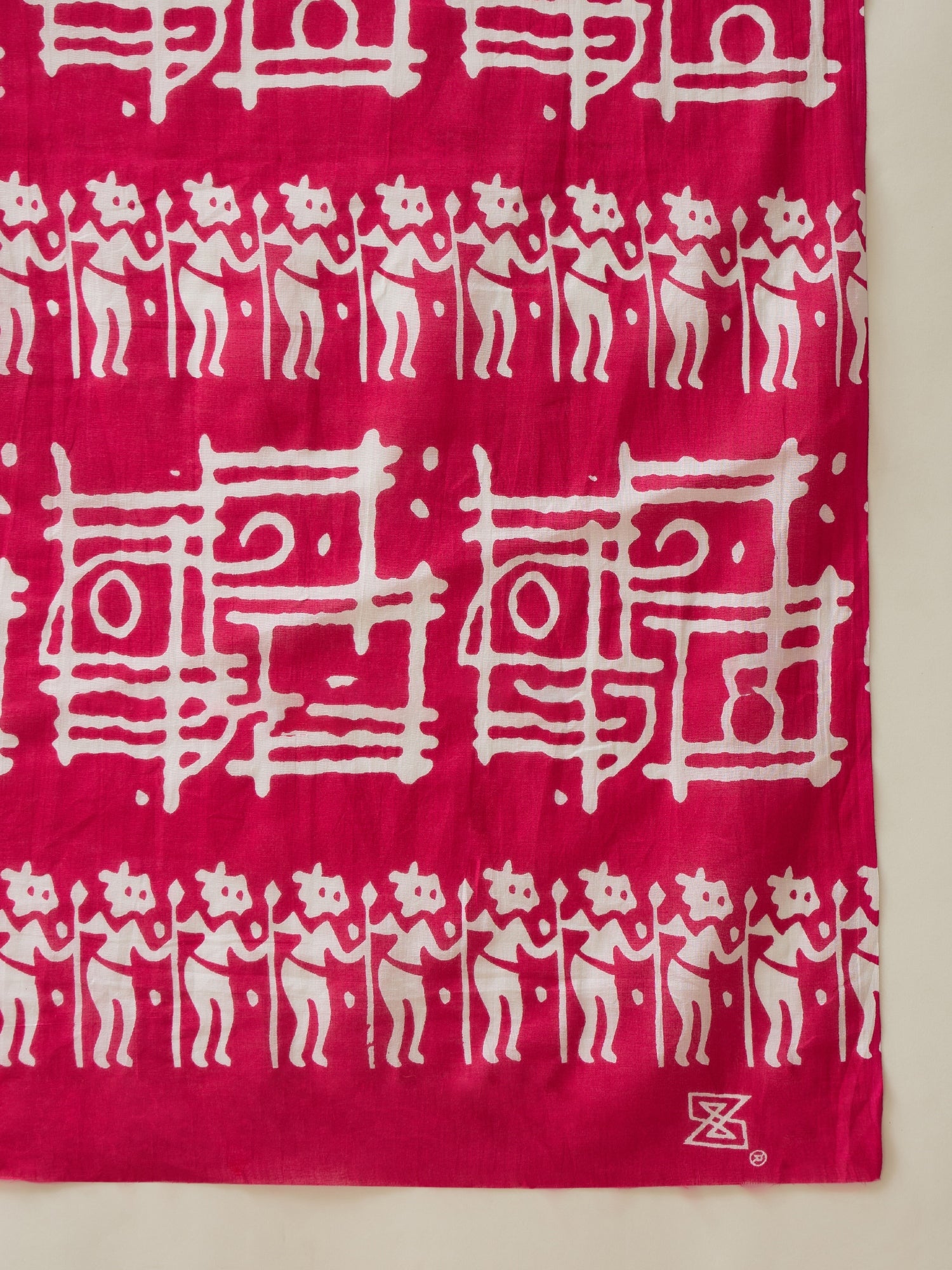 Pink Mandala Print Saree