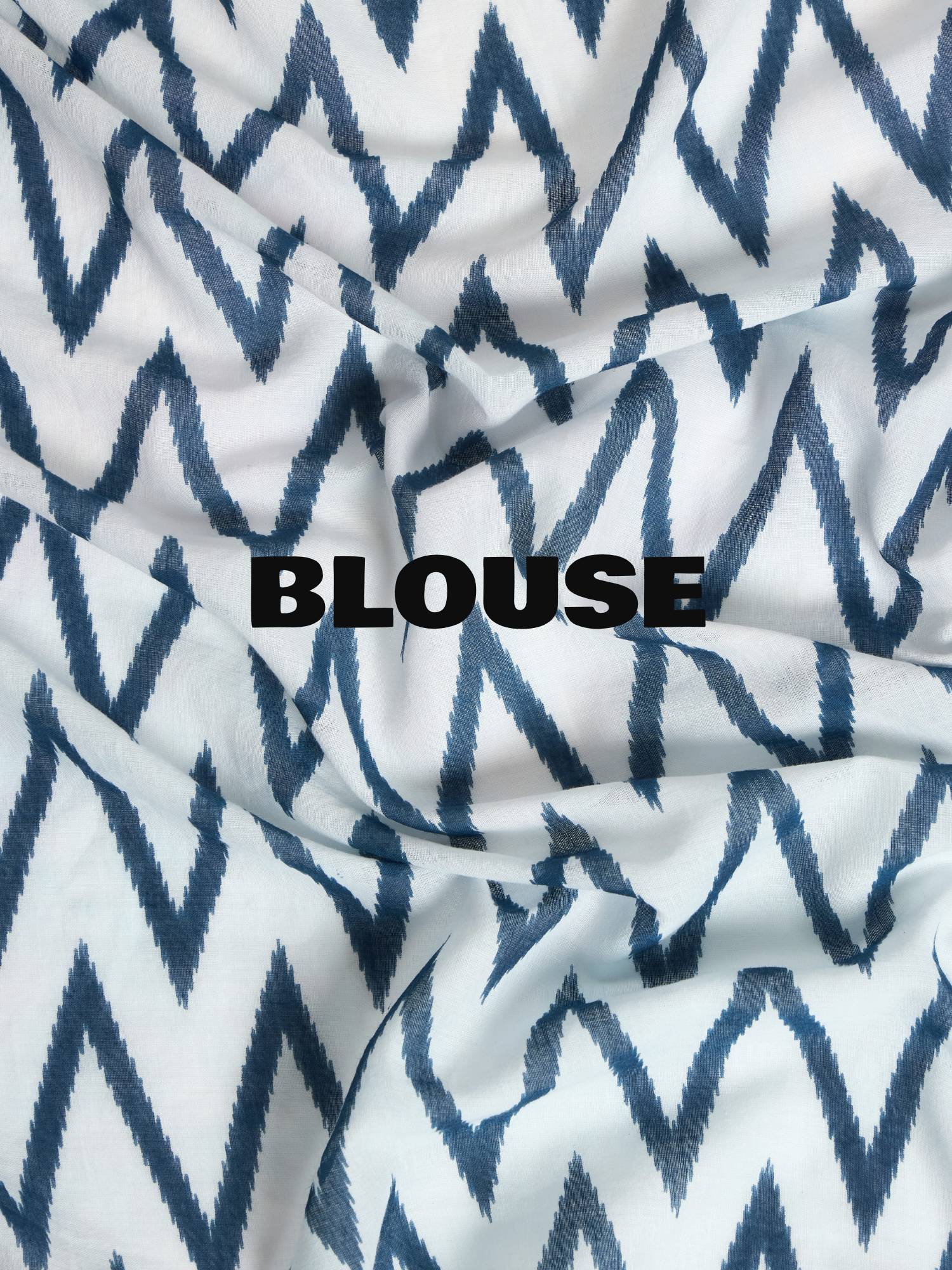 Indigo Geometric Print Saree