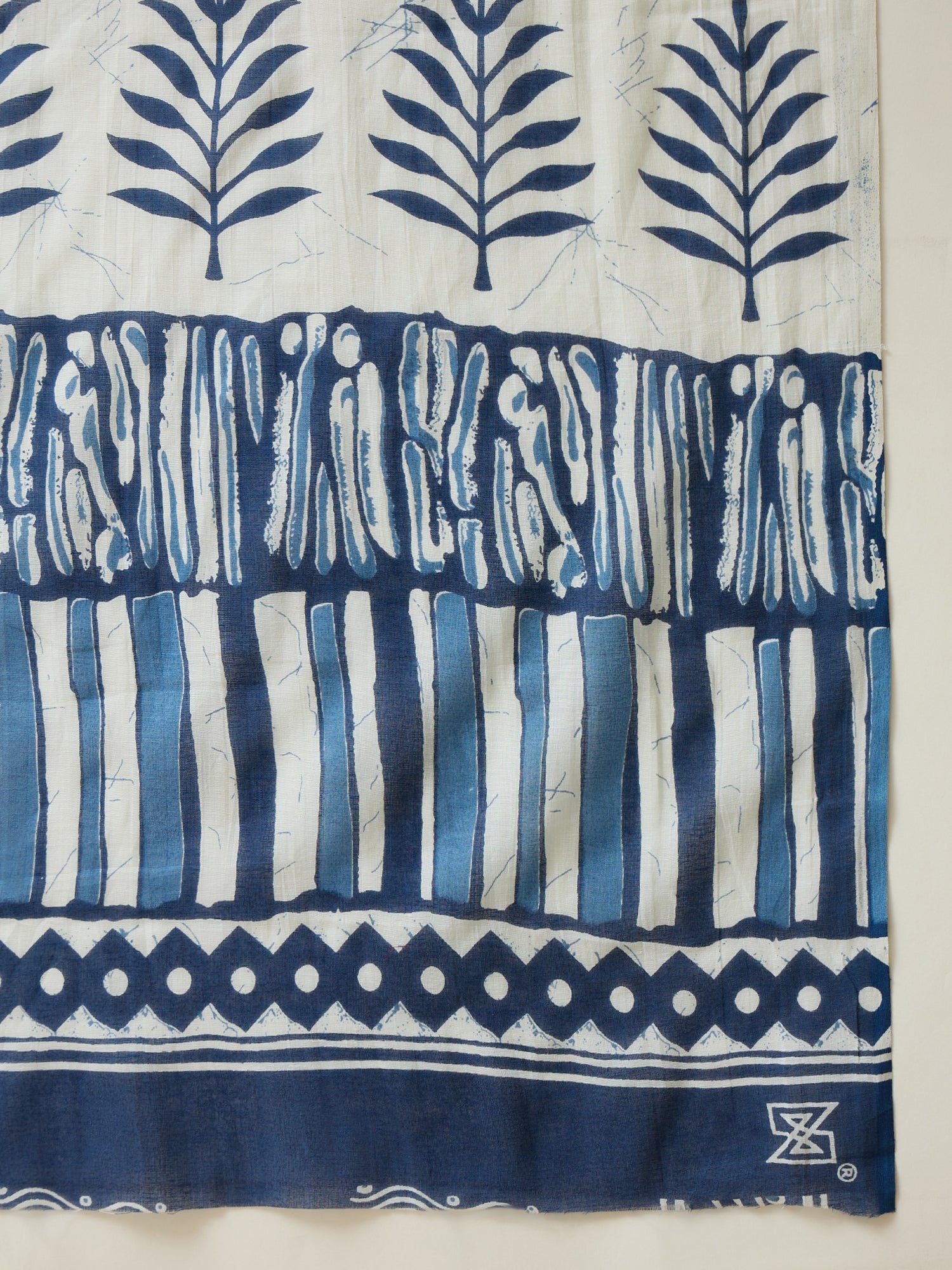 Blue Musical Instruments Saree