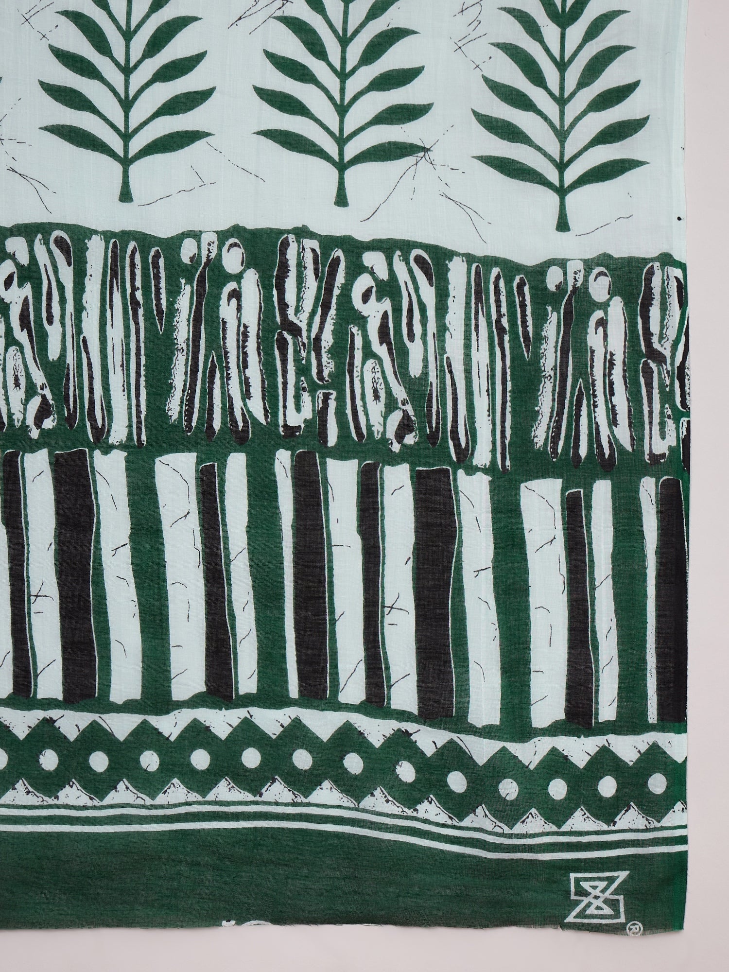 Green Musical Instruments Saree