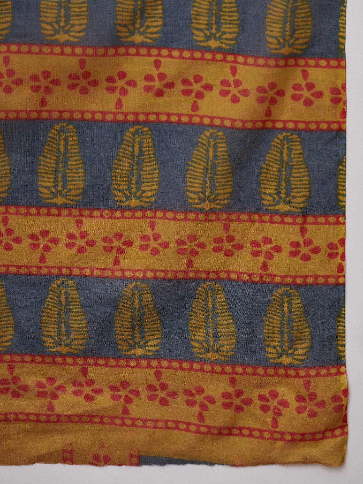 Dark Yellow Printed Saree