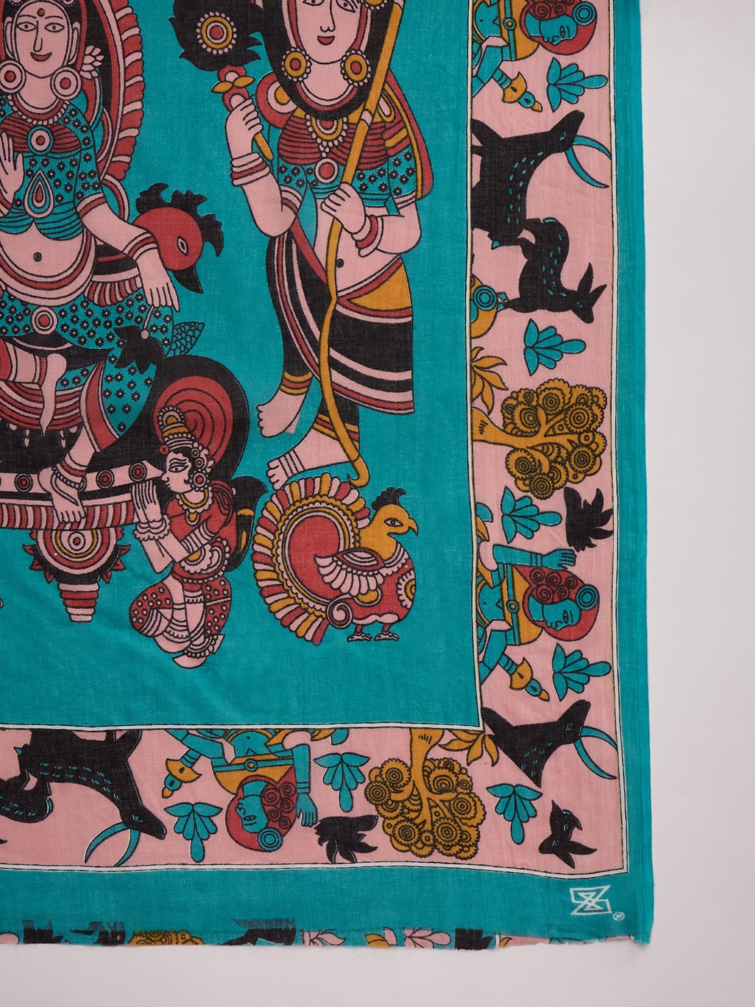 Blue Kalamkari Storytelling Saree