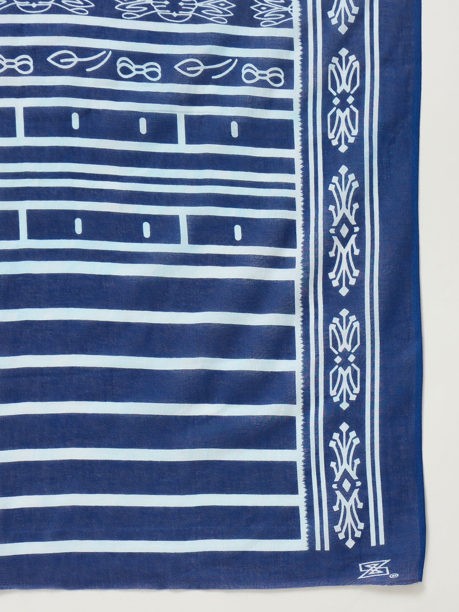 Pink Chevron Blue Saree