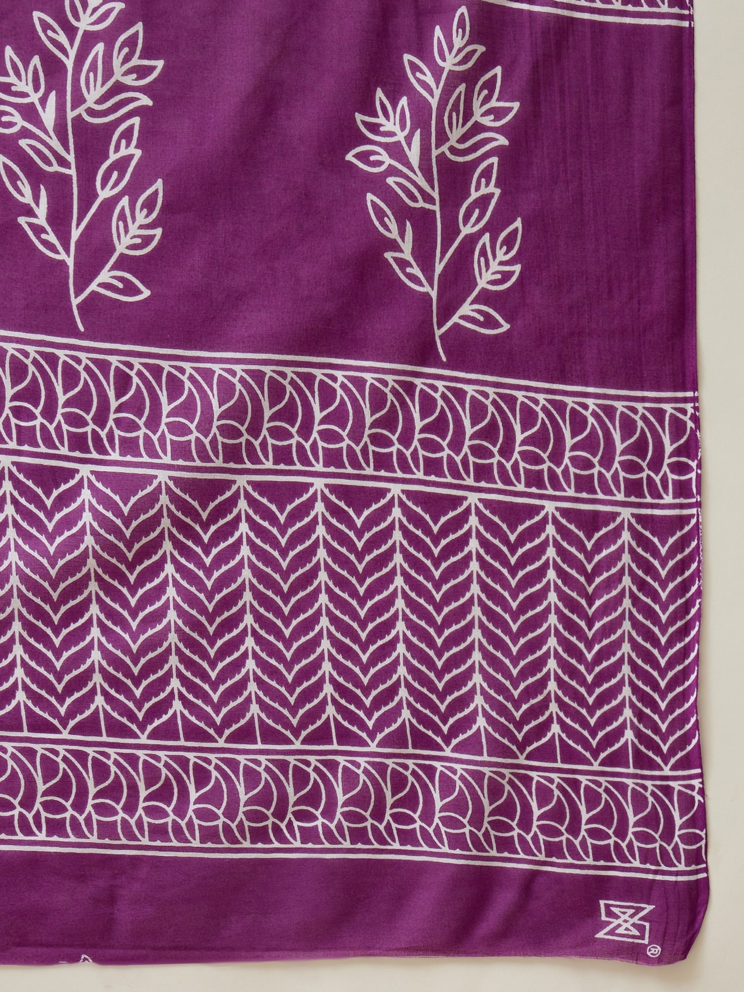 Purple Floral Boota Saree