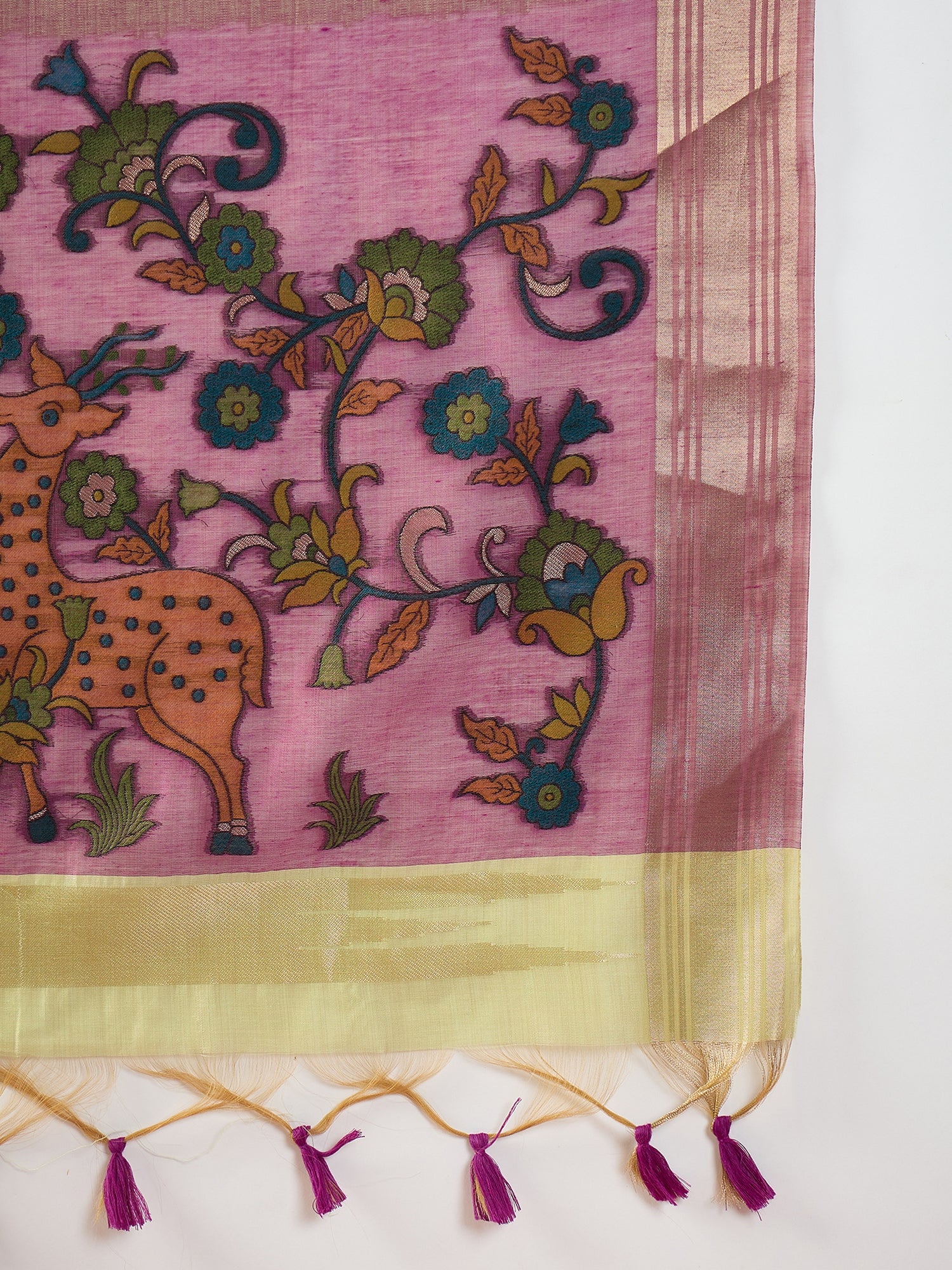 Green Kalamkari Saree