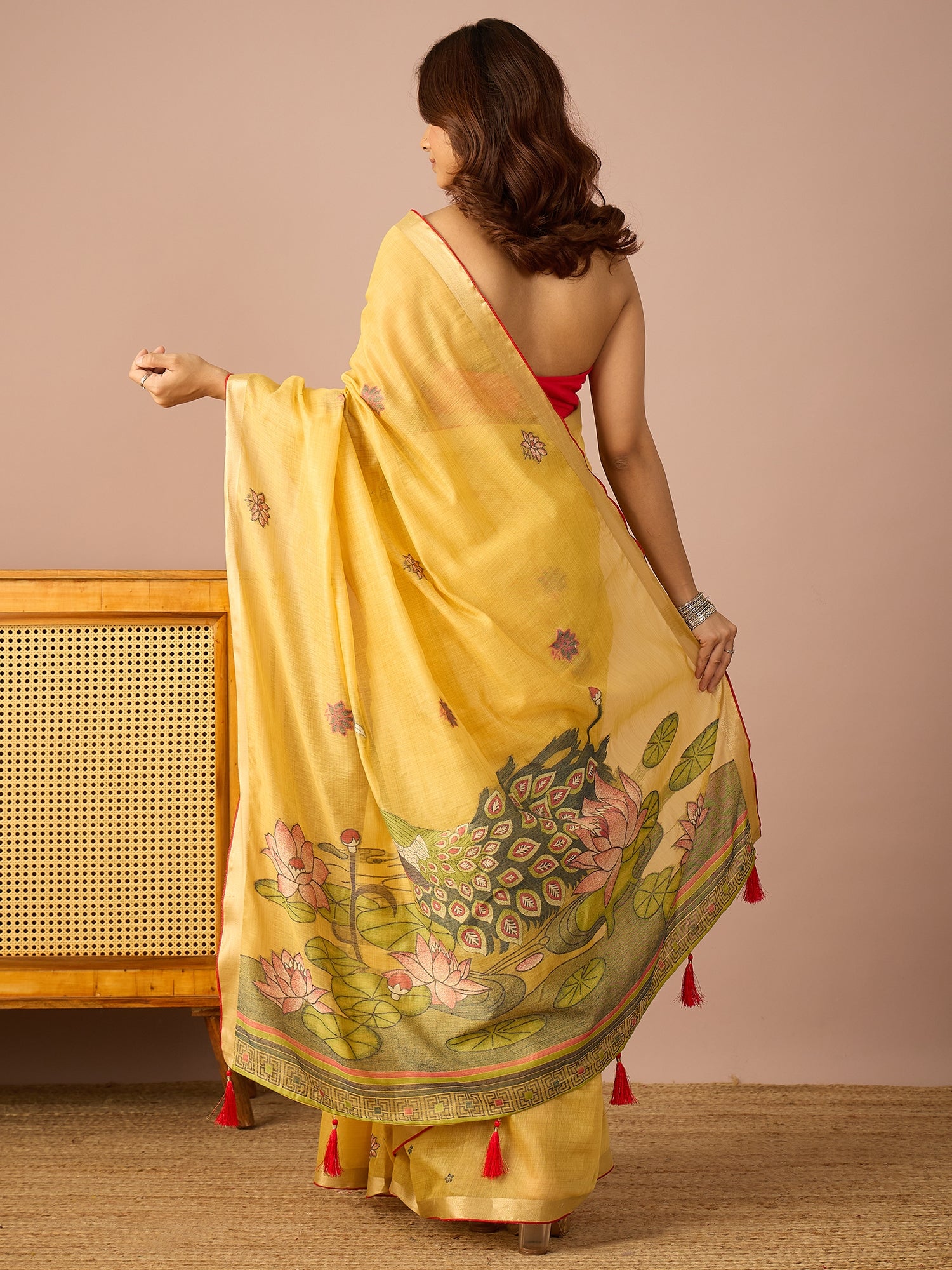 Yellow Mayuri Saree
