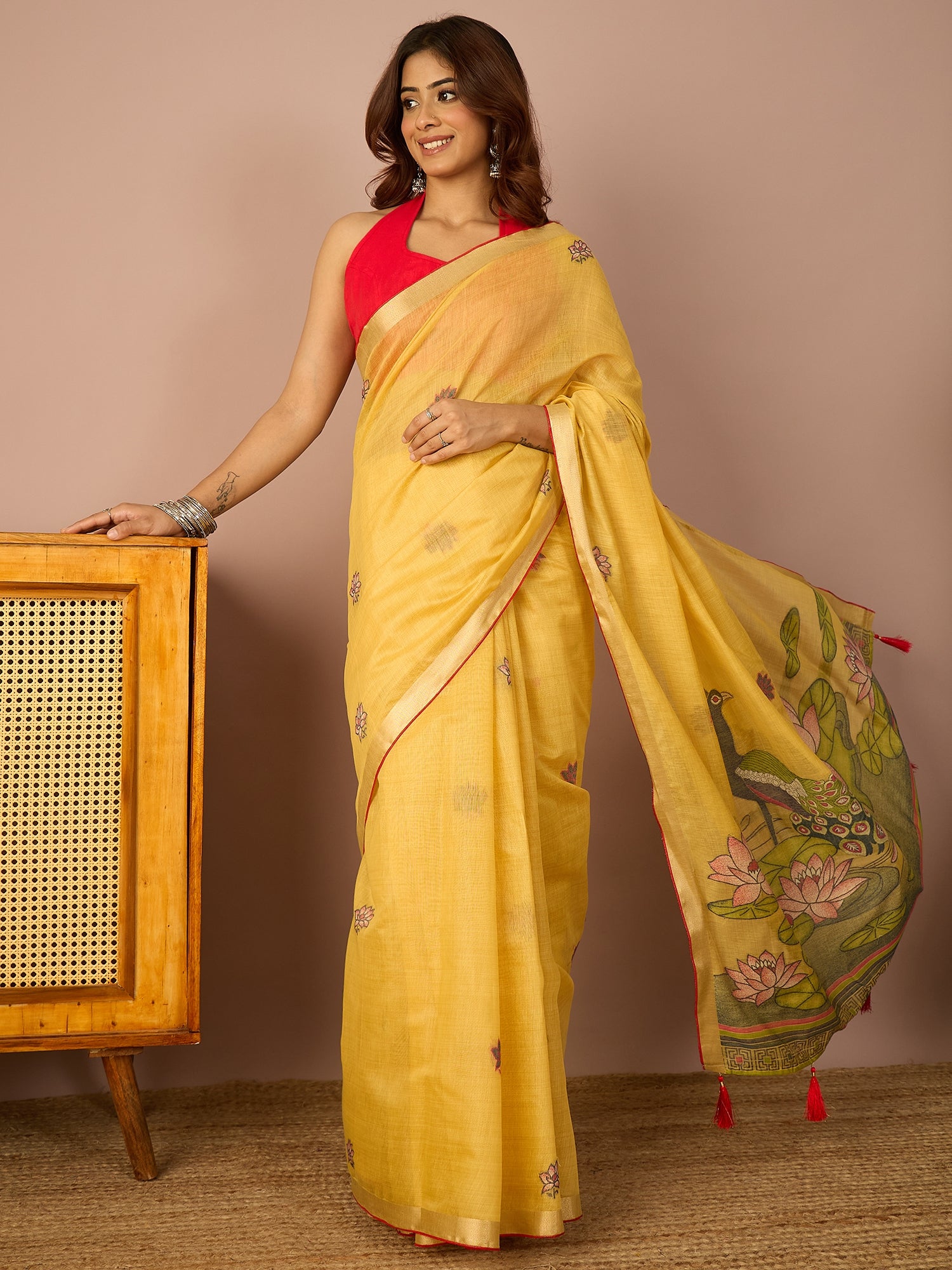 Yellow Mayuri Saree