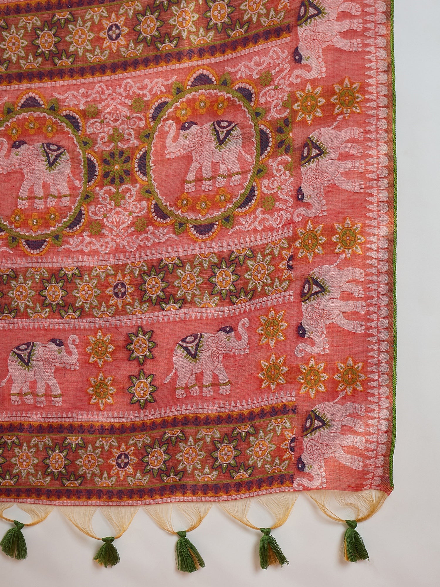 Red Banarasi Kora Saree