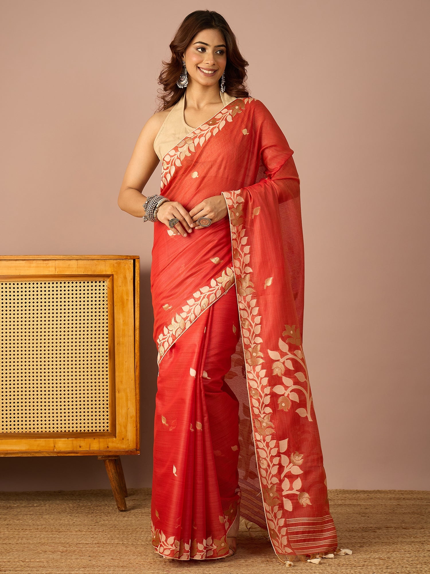 Red Gulaboo Saree