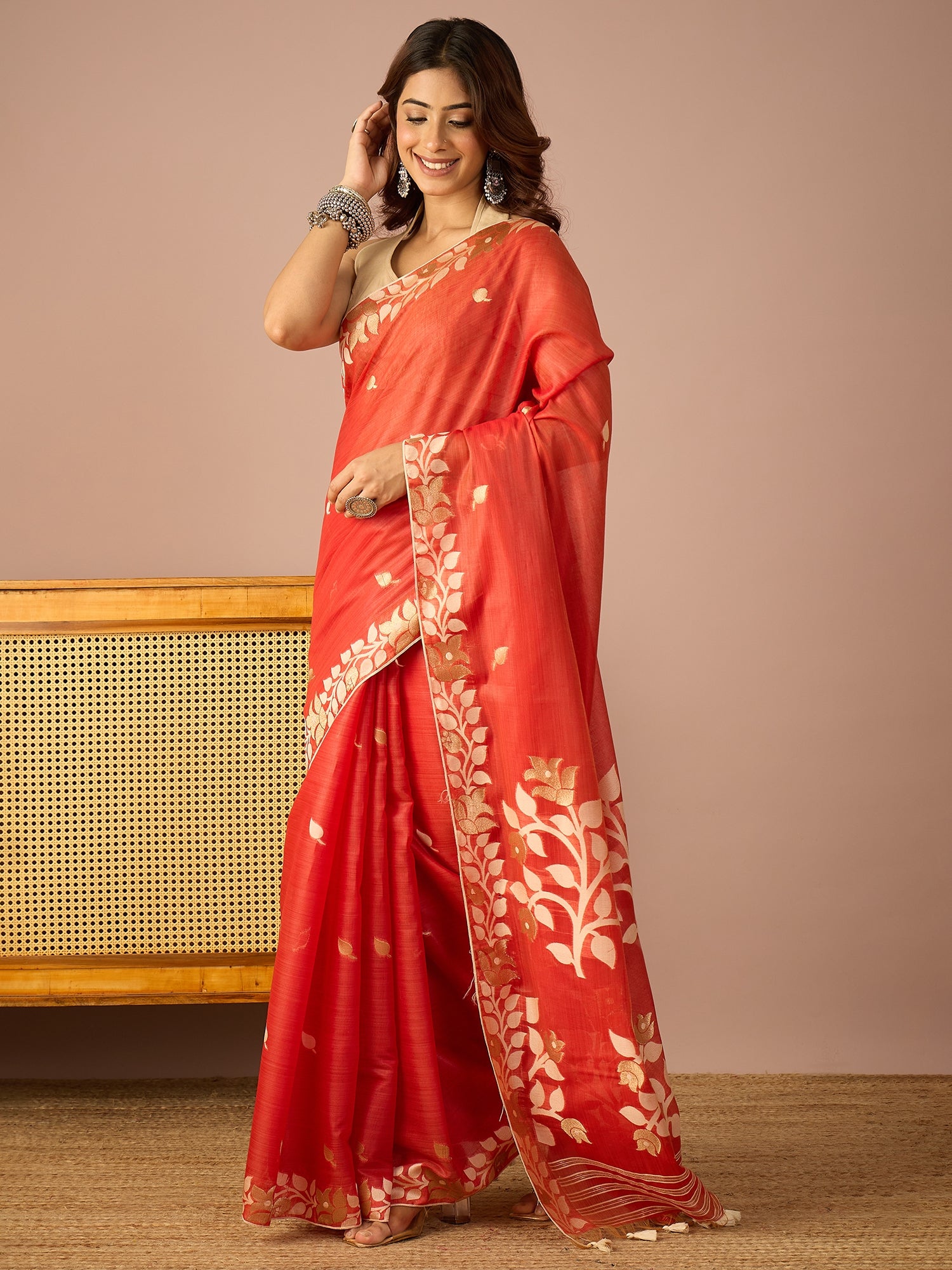 Red Gulaboo Saree