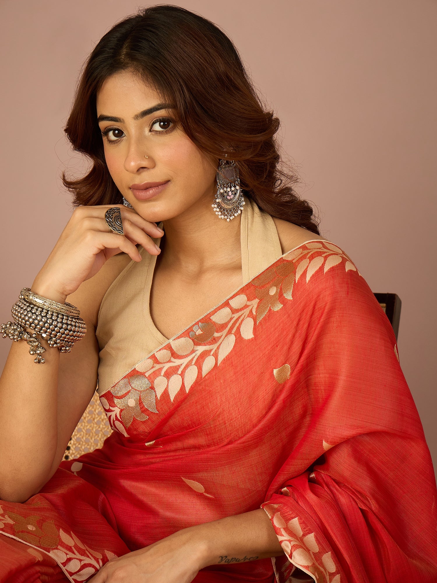 Red Gulaboo Saree