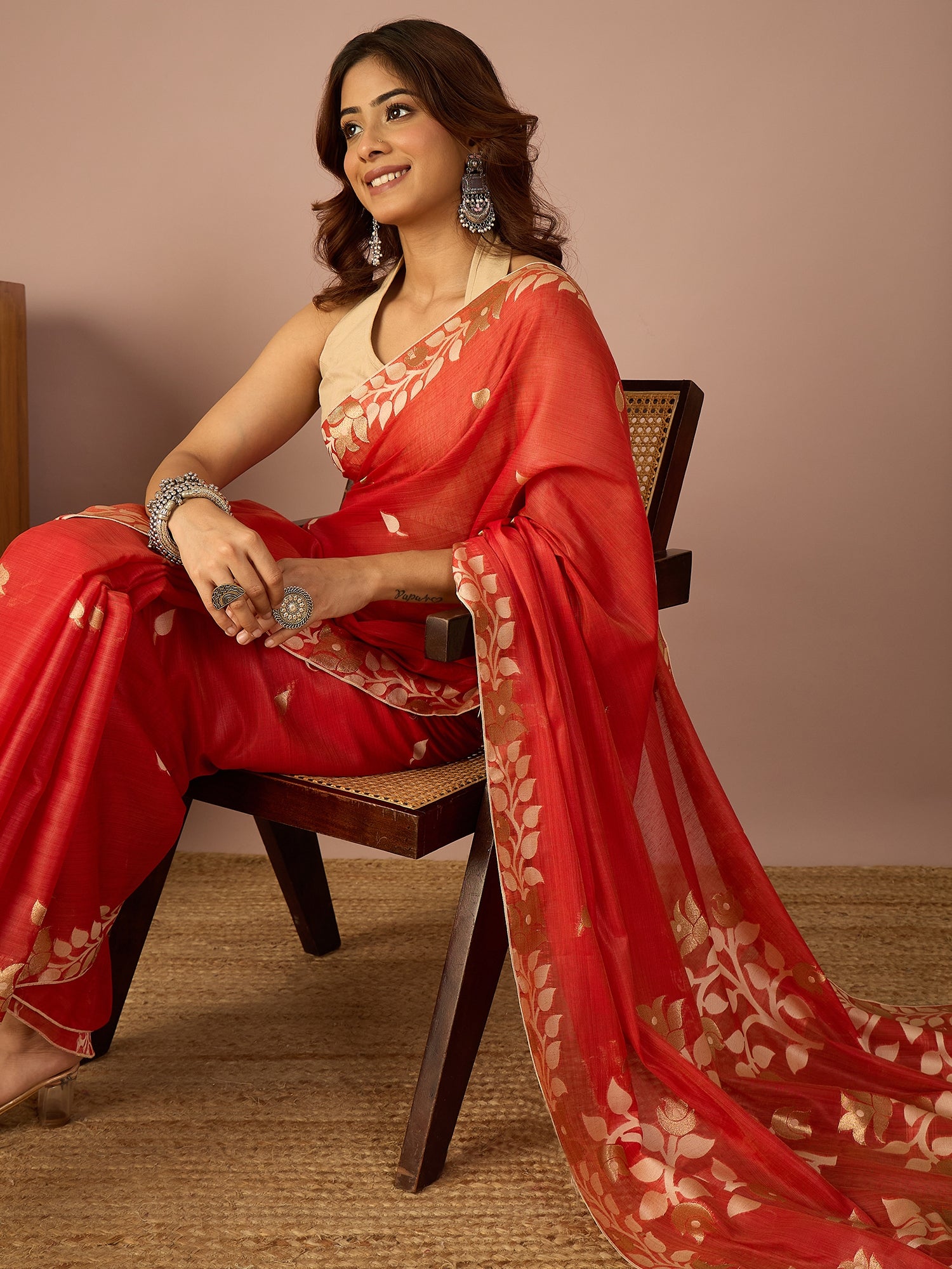 Red Gulaboo Saree