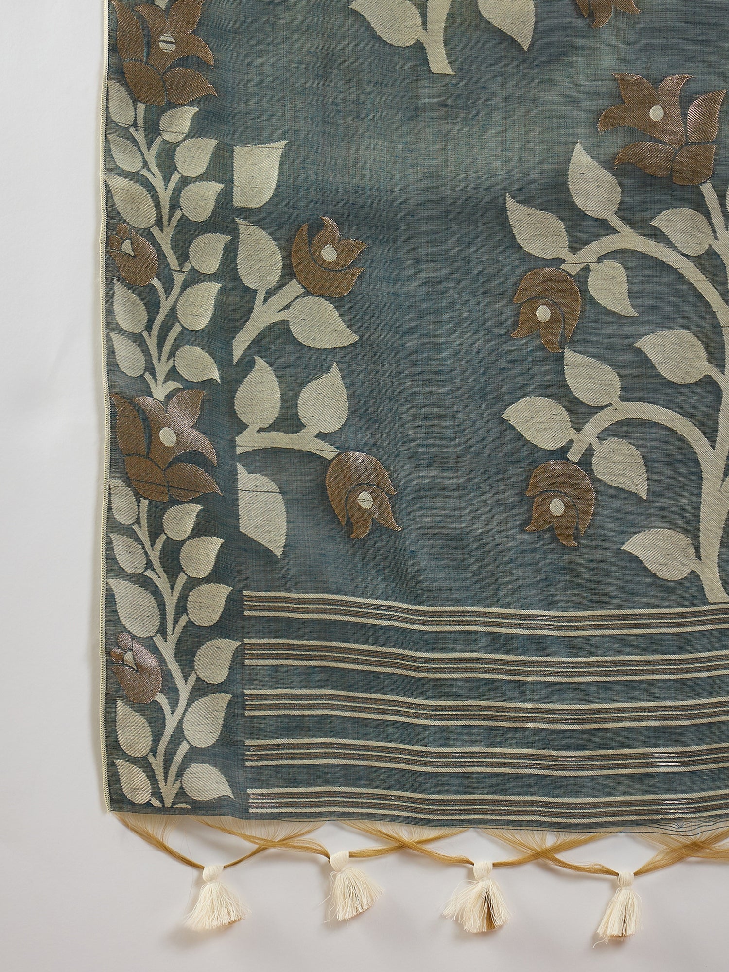 Steel Blue Gulaboo Saree