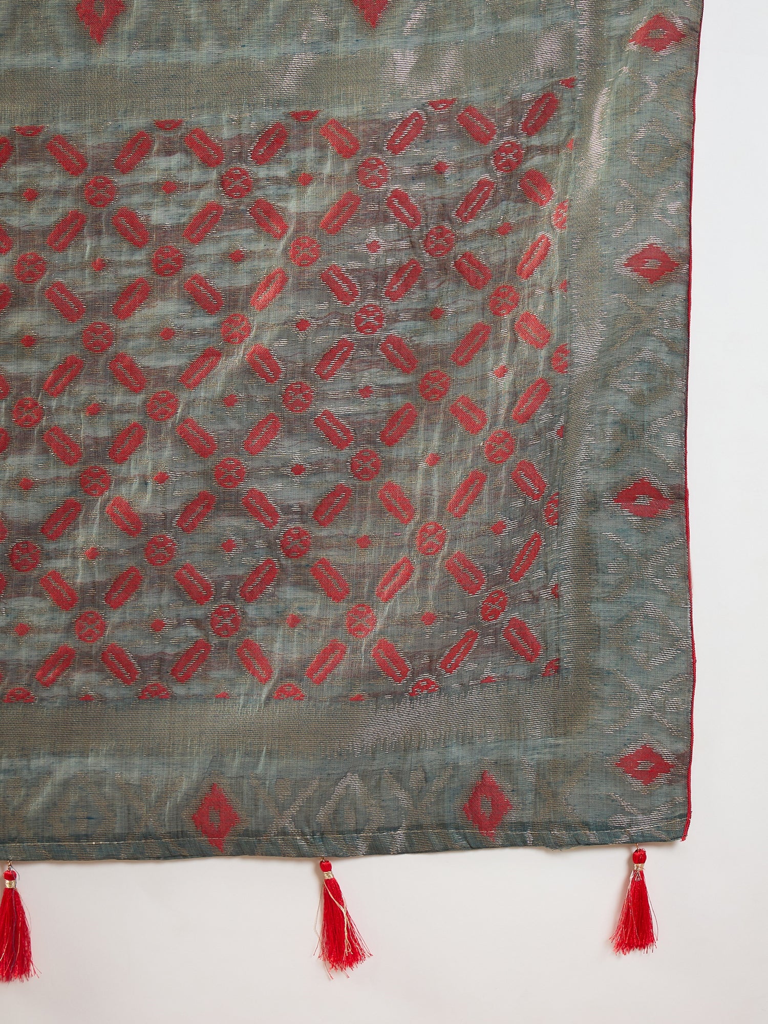 Grey Sambalpuri Ikat Saree