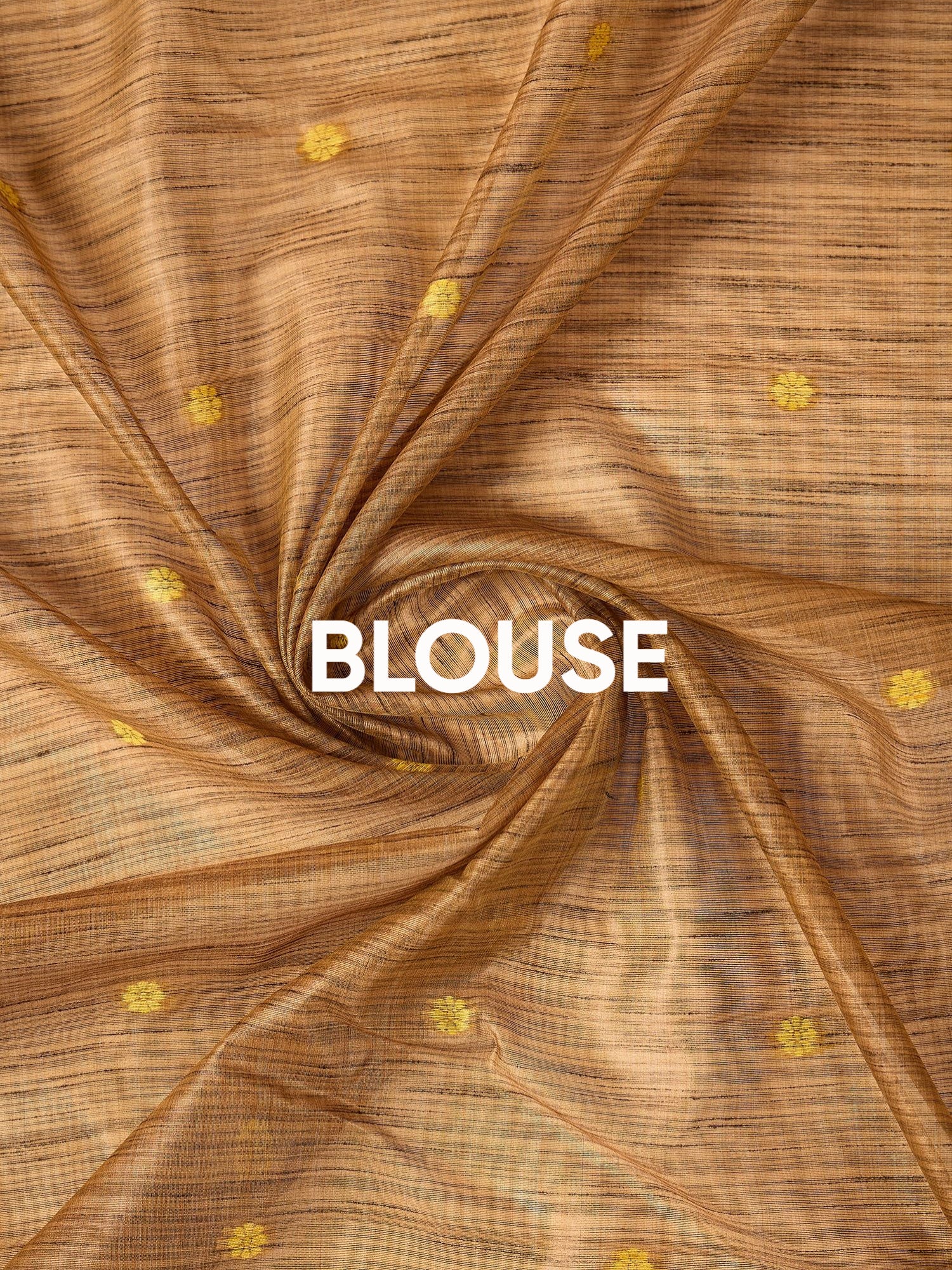 Yellow Brown Temple Border Saree