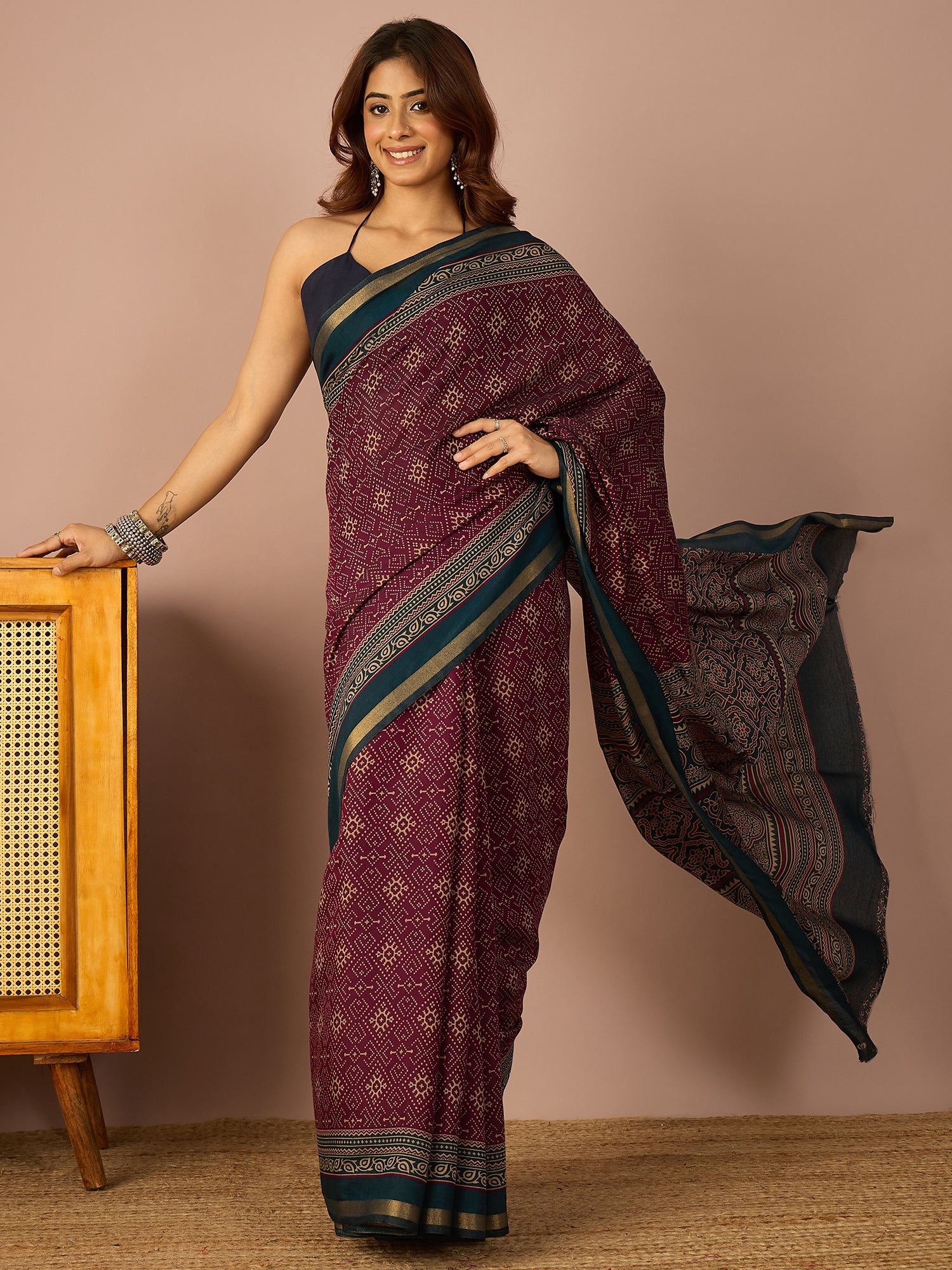 Wine Rai Patola Saree
