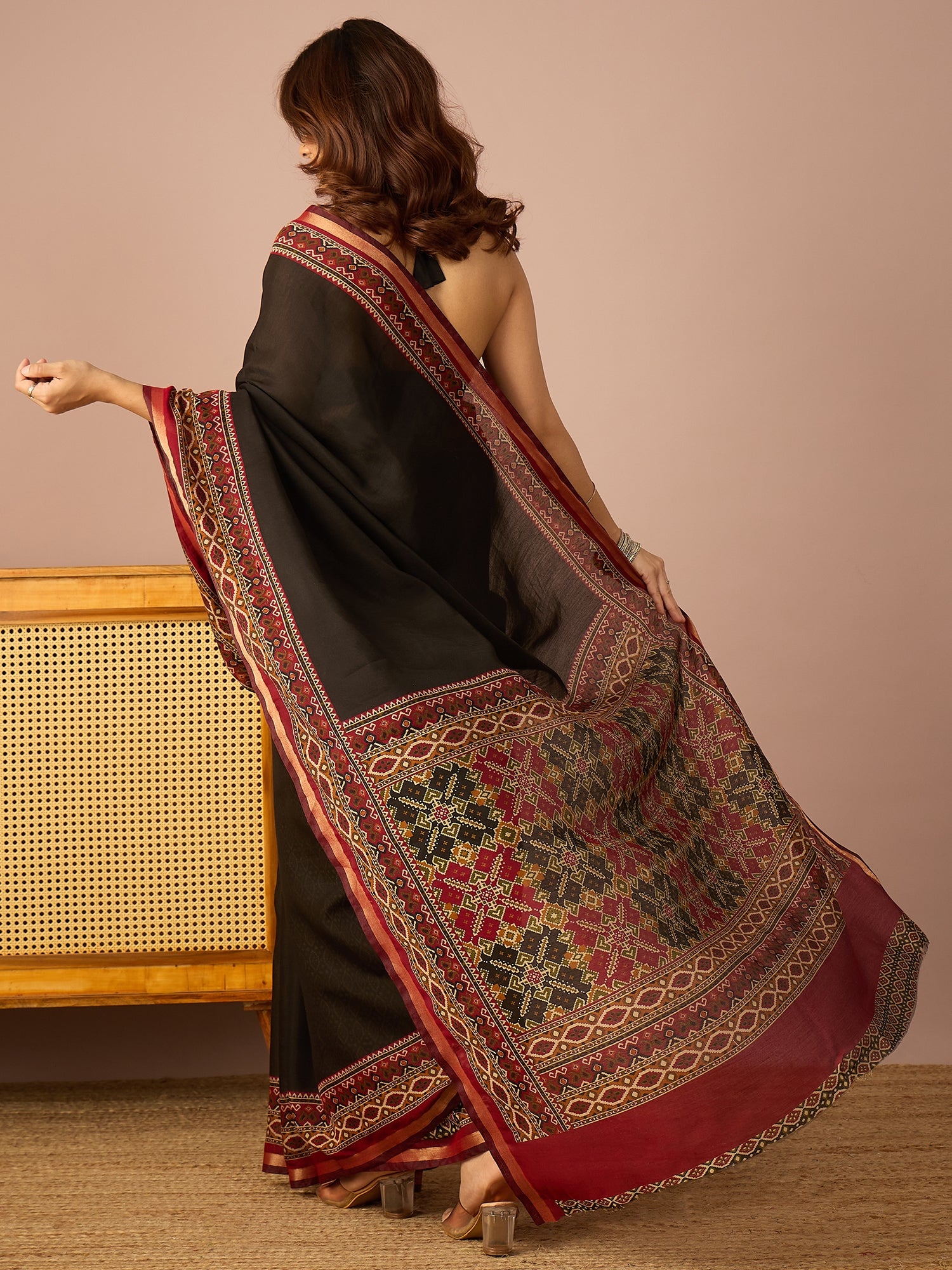 Black Patola Border Saree